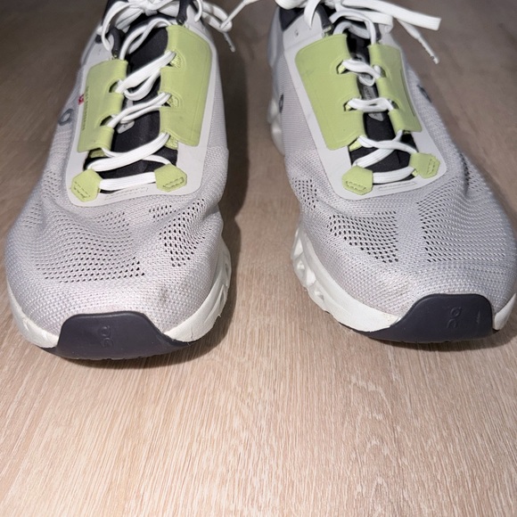 On Running Men's White and Lime Athletic Shoes - Picture 2 of 7